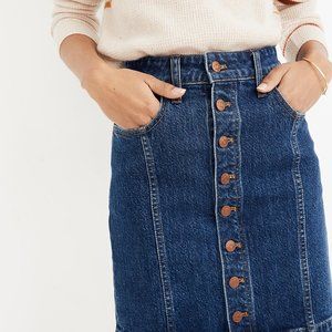 Madewell Denim Straight Mini Skirt